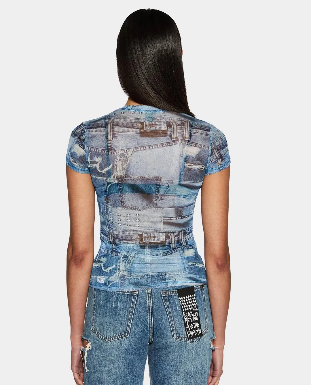 Ksubi - Women’s Studio Mesh T-Shirt - Denim
