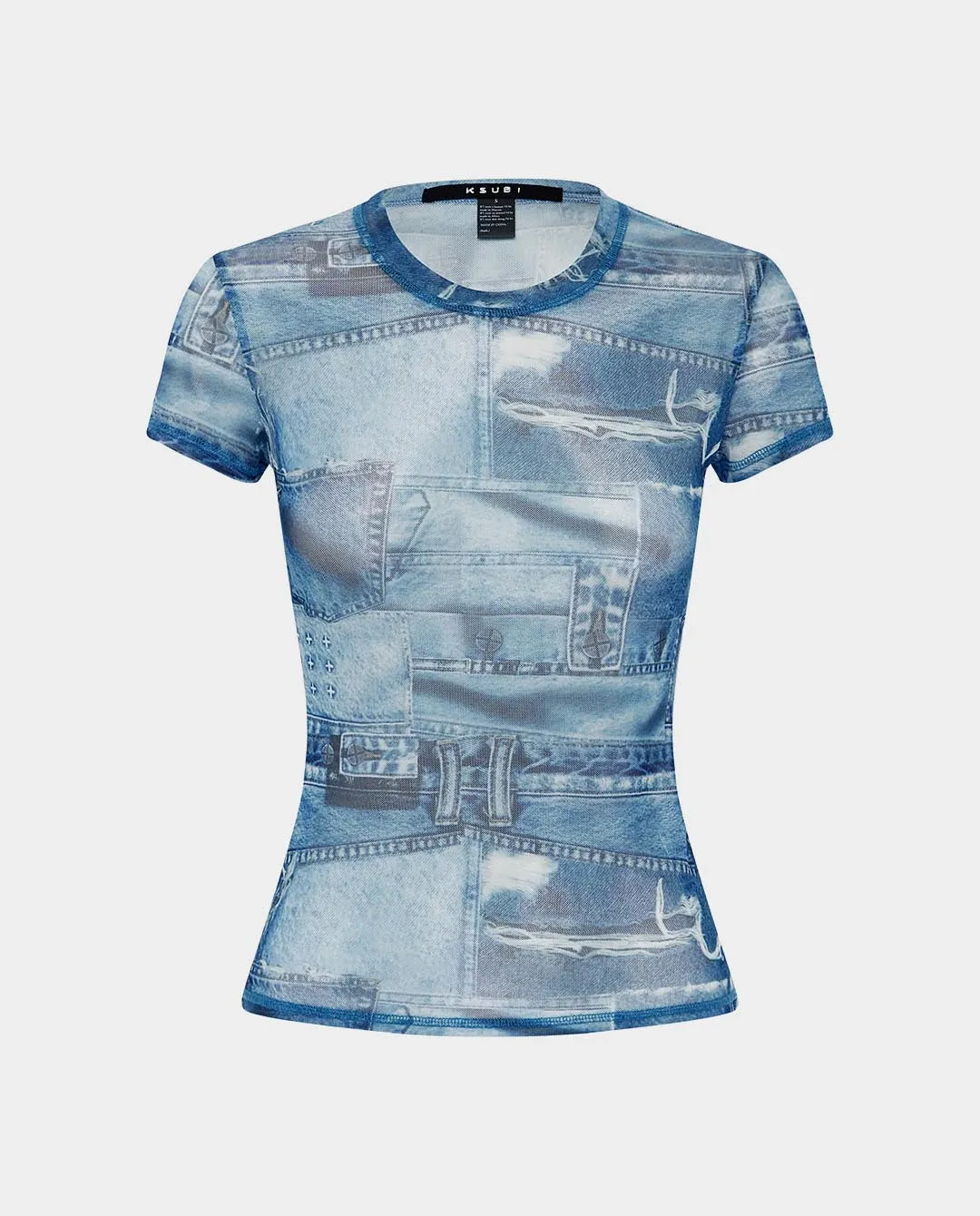 Ksubi - Women’s Studio Mesh T-Shirt - Denim