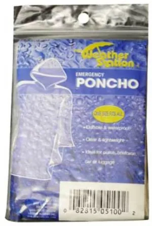 weather station emergency ponchos Case of 96